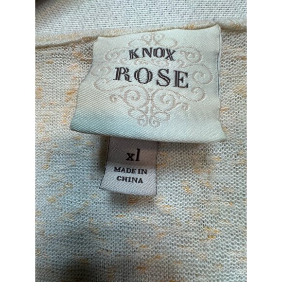 Knox Rose Embellished Tank Top Size XL Beige Embroidered Sleeveless Sequins Boho - Picture 2 of 13